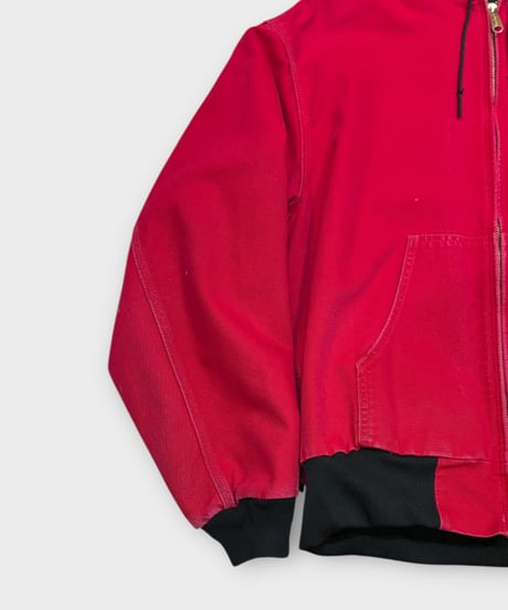 【USED】90s Carhartt  アクティブジャケット  RED   Lサイズ　アメリカ製　刺繍デザイン