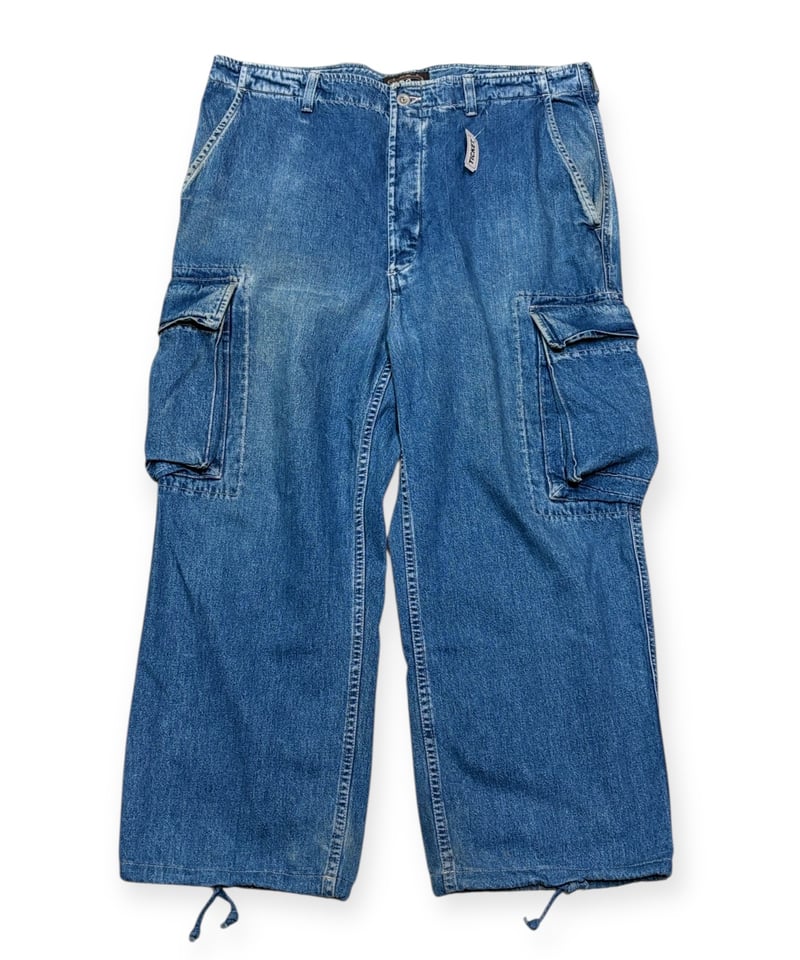 USED】1990s RRL デニムカーゴパンツ インディゴ 三つ星タグ期 W34 USA