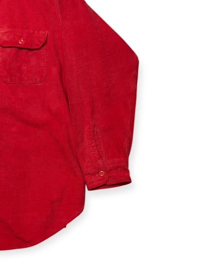 【USED】50s〜  Kamp-it Duxbak  シャモアクロスシャツ RED  マチ付き