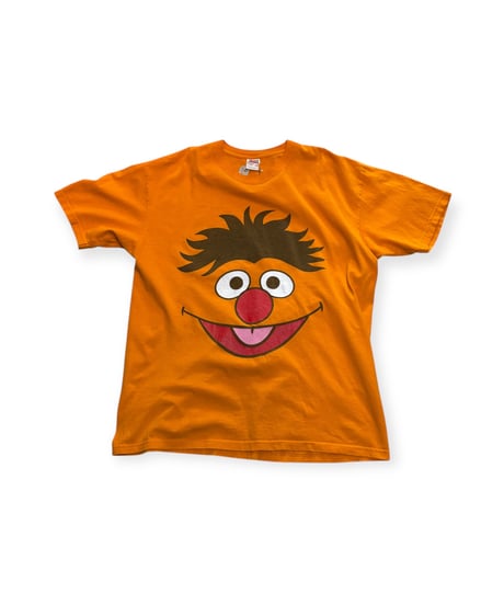 【USED】2000s ササミストリート Ernie SS T-SHIRTS オレンジ XLサイズ anvil