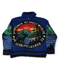 【USED】2000s Polo Ralph Lauren ラルフローレン　SPORTSMAN COWICHAN KNIT カウチンニット Lサイズ