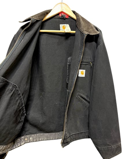 90s Carhartt  カーハート　デトロイトジャケット　ブラック　XLサイズ　裏地無し！　美品