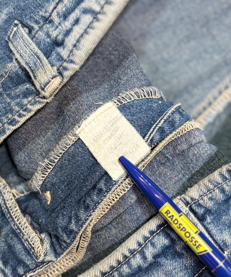 【USED】1990s RRL デニムカーゴパンツ インディゴ 三つ星タグ期  W34 USA製