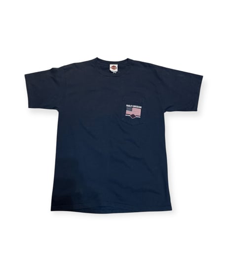 【USED】2000s HARLEY-DAVIDSON ハーレーダビッドソン SS T-SHIRTS NAVY Lサイズ