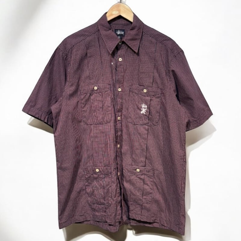 90s stussyシャツ STUSSY 90s short sleeve shirt made in USA 🇺🇸 , STUSSY 00s