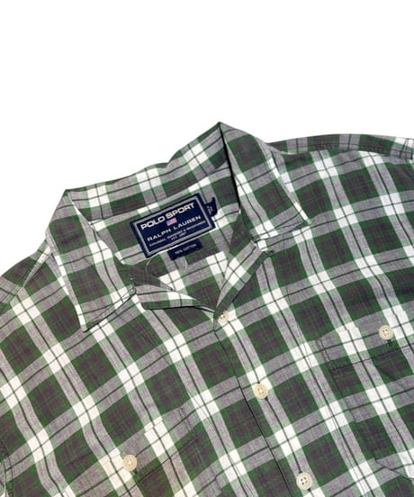 【USED】1990s POLO SPORT ポロスポーツ SS SHIRT Green XLサイズ