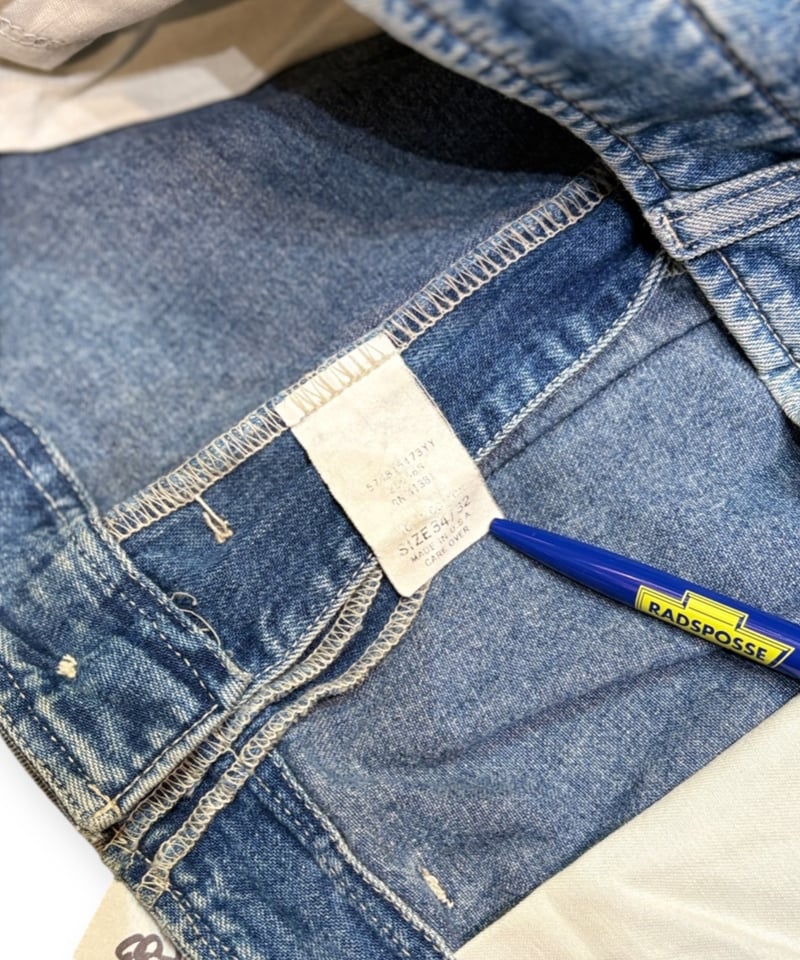 USED】1990s RRL デニムカーゴパンツ ショーツリメイク 三つ星タグ W34