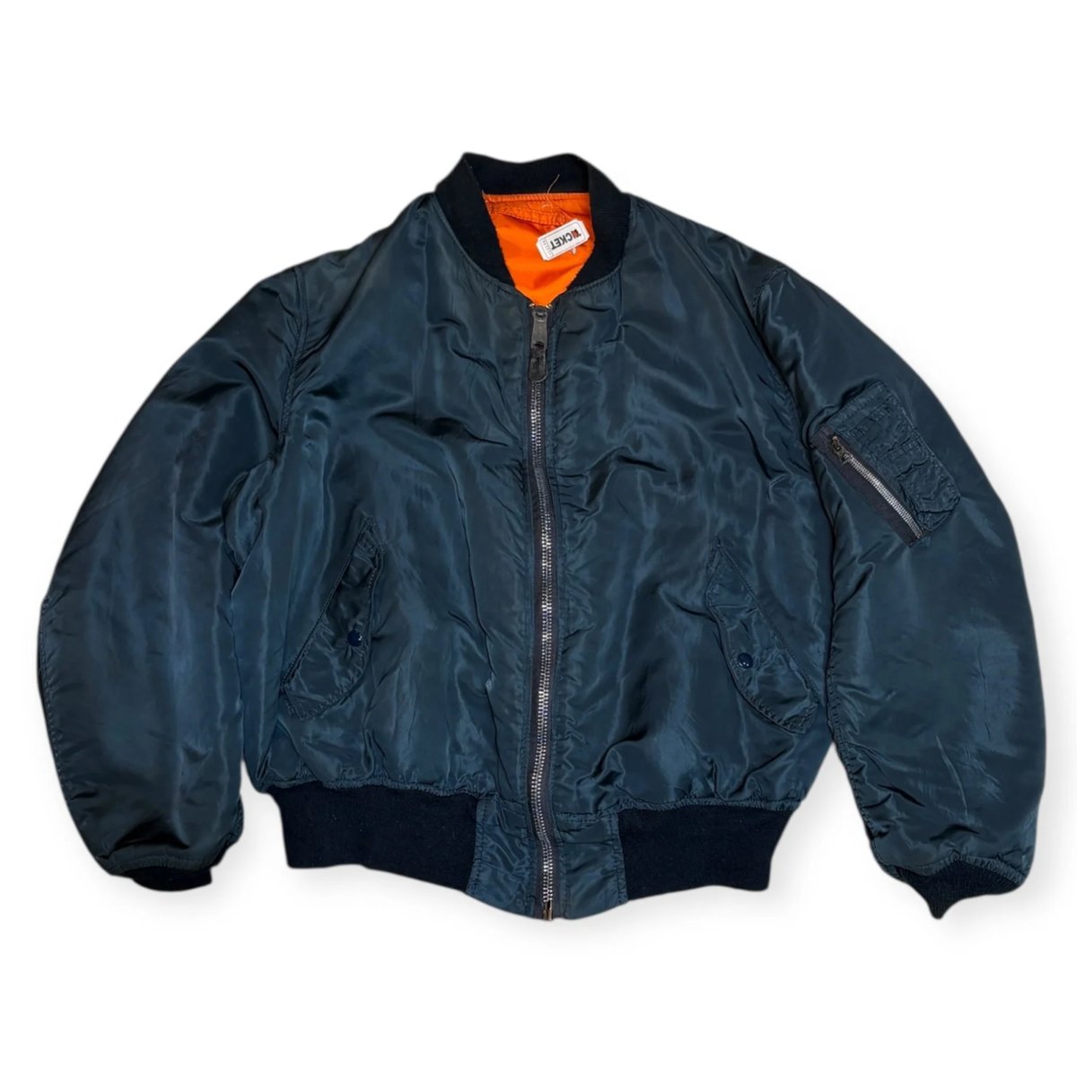 USED】1980s ALPHA アルファ MA-1 NAVY XXLサイズ アメリカ製