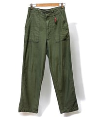 【USED】 70s US ARMY  ベイカーパンツ  オリーブ  W30xL33  コットン100%