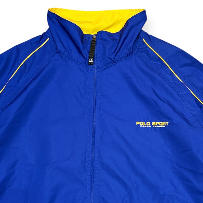 POLO SPORT ポロスポーツ ナイロンジャケット ネイビー/イエロー USED】90s POLO SPORTS ナイロンジャケット ネイビー、イエロー