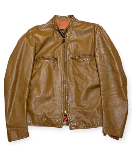 【USED】1970s HARLEY-DAVIDSON AMF シングルライダースジャケット ハーレーダビッドソン 革ジャン ブラウン