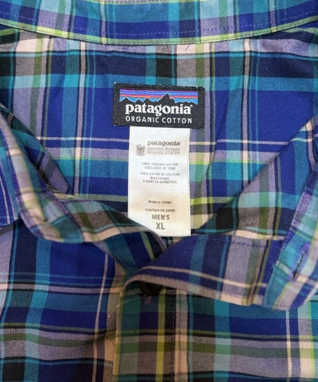 【USED】 00s Patagonia  フランネルシャツ  ブルーチェック柄　XLサイズ