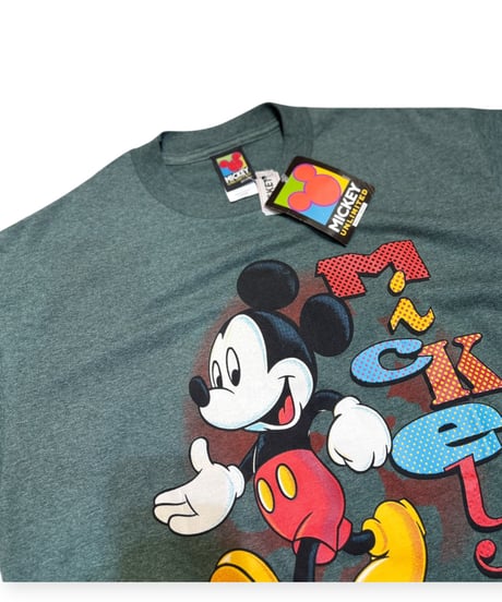 【DEADSTOCK】1990s Disney California ミッキーマウス 半袖Tシャツ VELVA SHEEN製 GRAY Lサイズ アメリカ製