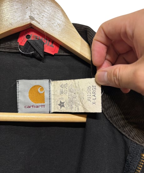 90s Carhartt  カーハート　デトロイトジャケット　ブラック　XLサイズ　裏地無し！　美品