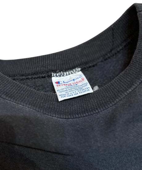 【USED】1990s Champion RW チャンピオンリバースウィーブ クルーネックスウェット BLACK Lサイズ アメリカ製
