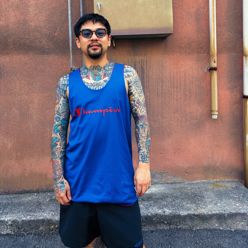 90s NIKE メッシュタンクトップ セットアップ ネイビー XXL USA製 楽天