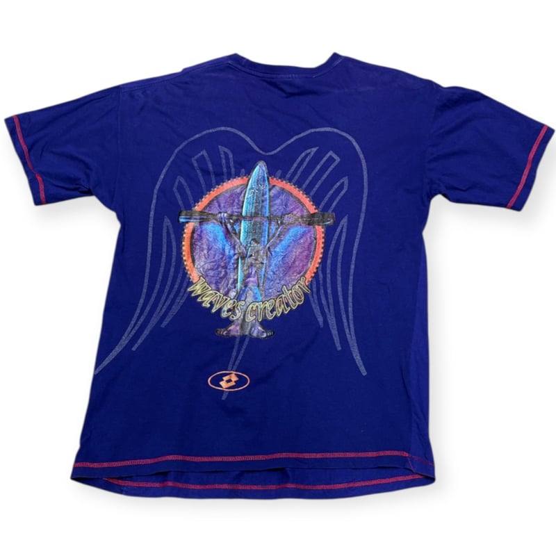 USED】1990s Lotto WEAVES CREATER 半袖Tシャツ NAVY XL