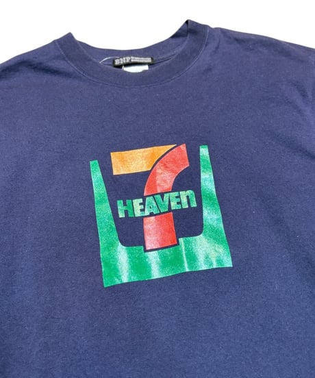 【USED】2000s 7HEVEN bonzaipaint anvilボディMサイズ NAVY ラメプリント アメリカ製