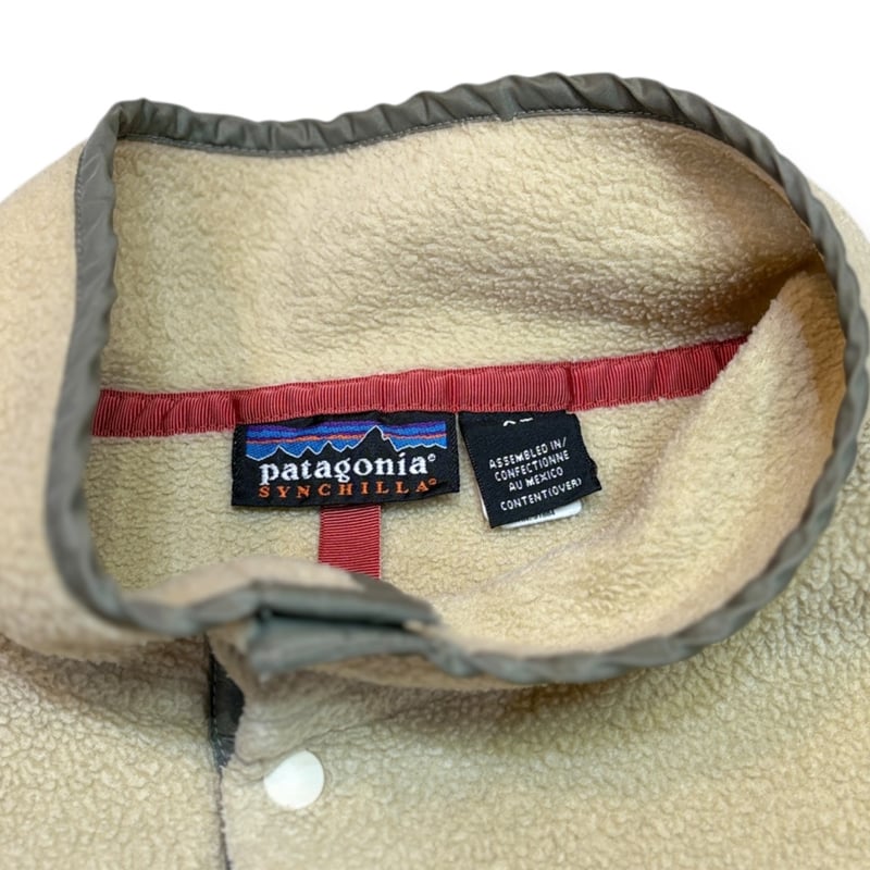 USED】1990s Patagonia シンチラスナップT クリーム XLサイズ メキ