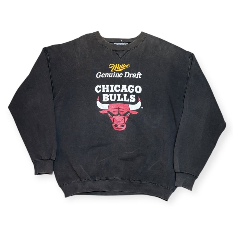 USED】1990s CHICAGO BULLS Miller クルーネックスウェット ブラ
