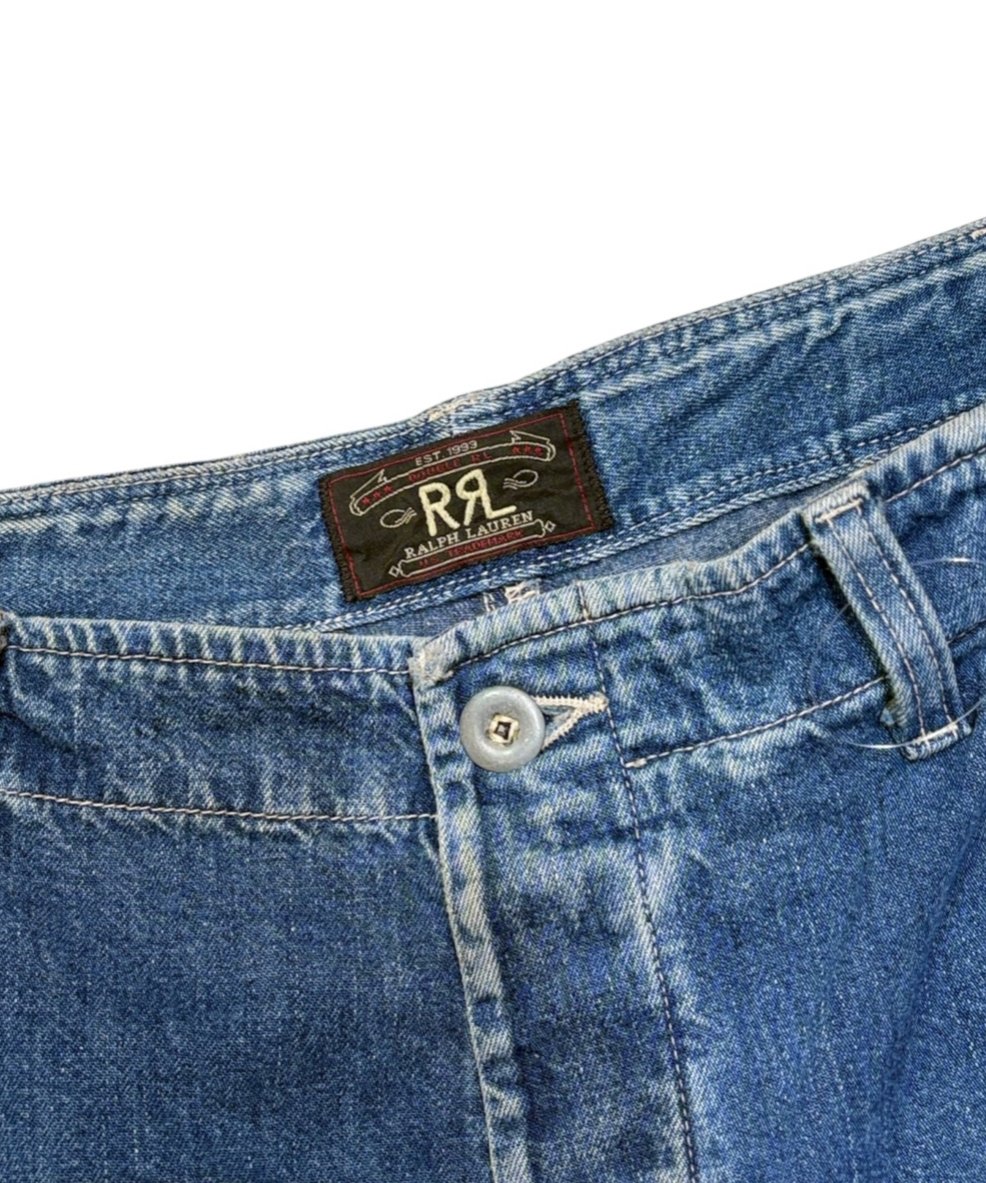 USED】1990s RRL デニムカーゴパンツ インディゴ 三つ星タグ期 W34 USA