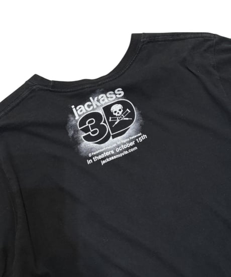 【USED】2000s jackass ジャッカス SS T-SHIRTS BLACK Mサイズ