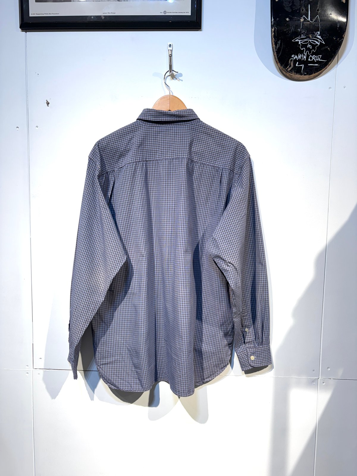 90s OLD GAP BD SHIRT ボタンダウンシャツ ブルーチェック柄 L
