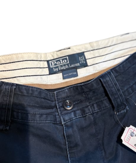 【USED】2000s Polo Ralph Lauren カーゴショートパンツ NAVY W38インチ