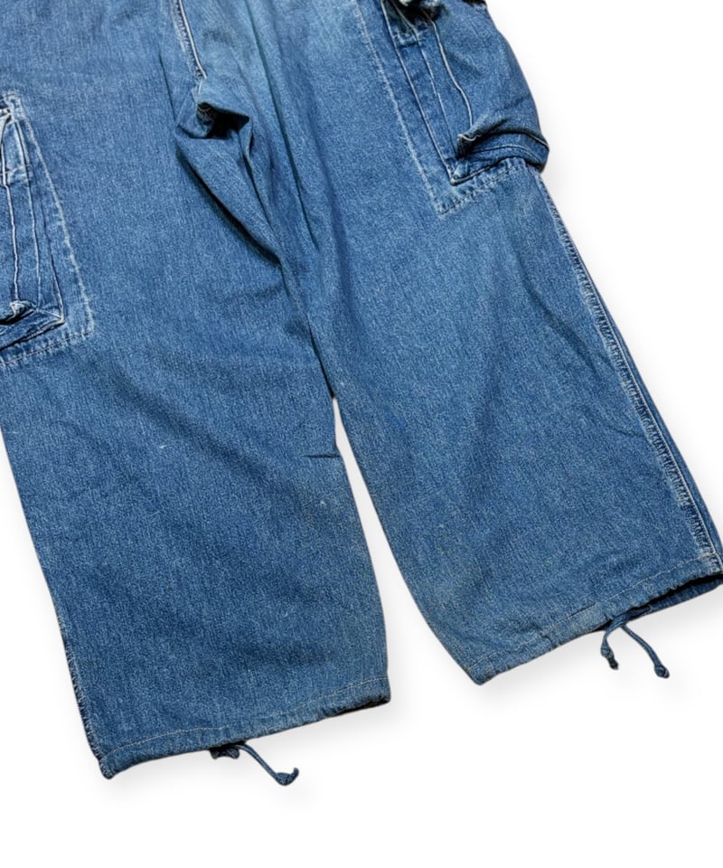 USED】1990s RRL デニムカーゴパンツ インディゴ 三つ星タグ期 W34 USA
