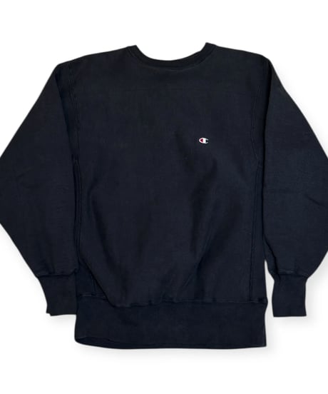 【USED】1990s Champion RW チャンピオンリバースウィーブ クルーネックスウェット BLACK Lサイズ アメリカ製