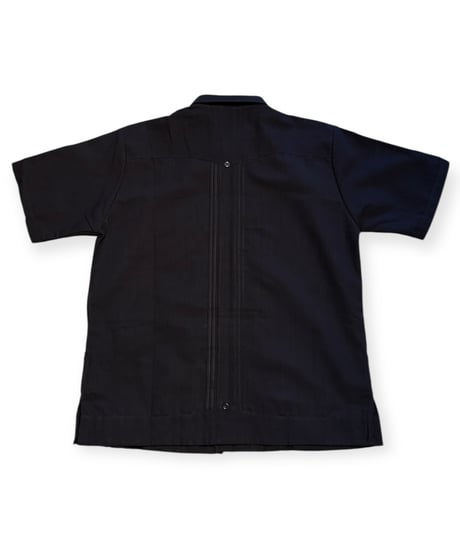【NEW ITEM】ESTRELLA STANDARD S/S GUAYABERA キューバシャツ (ブラック、ブラック)