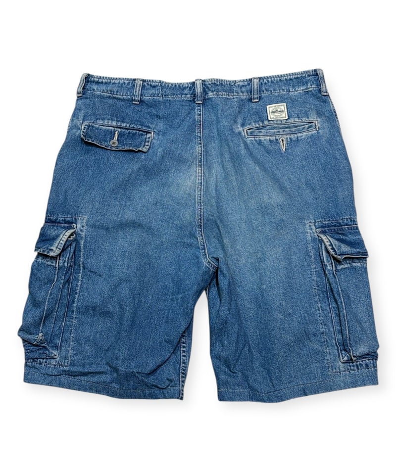 USED】1990s RRL デニムカーゴパンツ ショーツリメイク 三つ星タグ W34