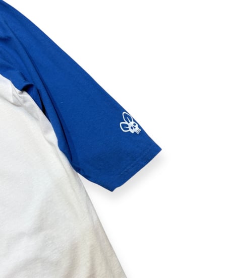 【USED】2000s RATFINK ラグランスリーブTシャツ BLUE,WHITE Mサイズ