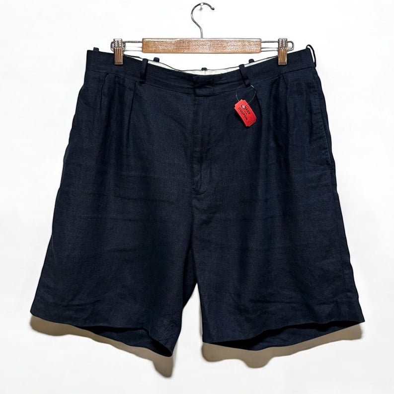90s polo ralph lauren リネン　ショーツ　ネイビー 90s Polo Ralph Lauren インディゴリネンショートパンツ NAVY W