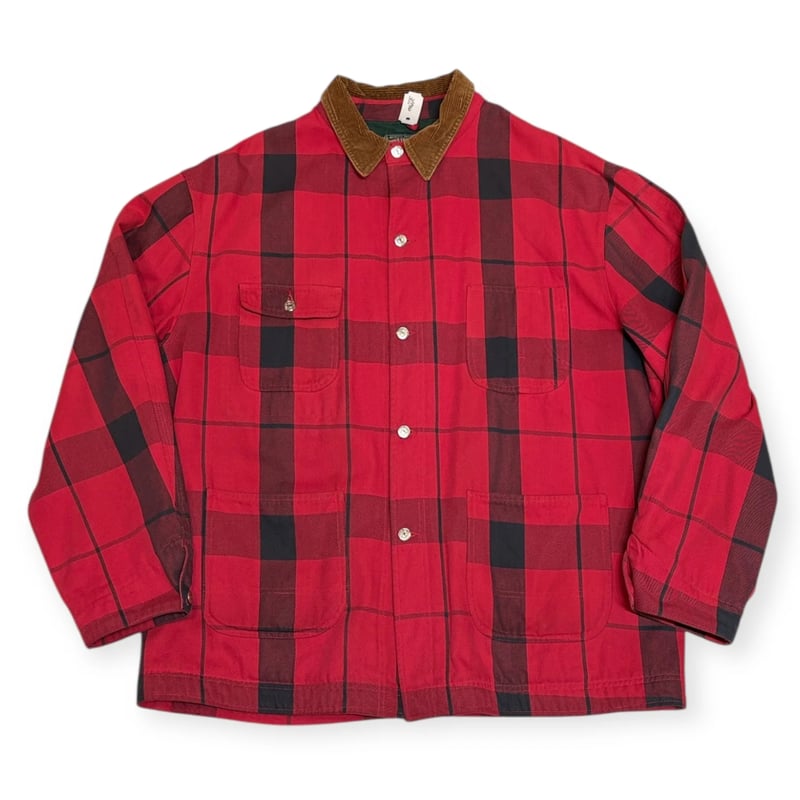 USED】1990s POLO COUNTY ポロカントリー カバーオール レッドチェック