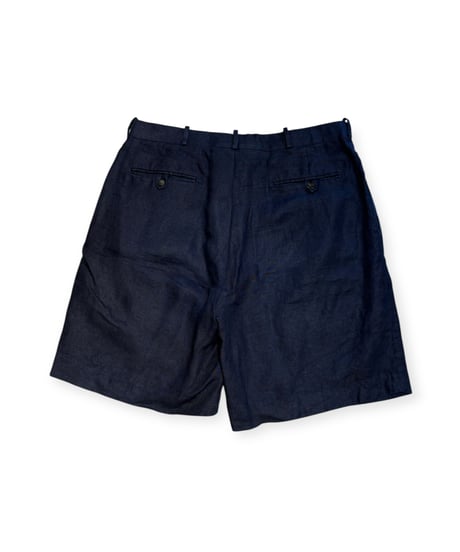 【USED】 1990s Polo Ralph Lauren ツータックショートパンツ インディゴ W35 リネン