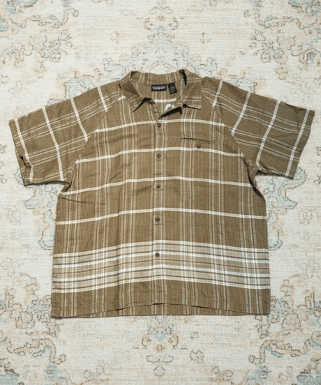 【USED】2000s Patagonia SS HEMP SHIRT khaki Lサイズ