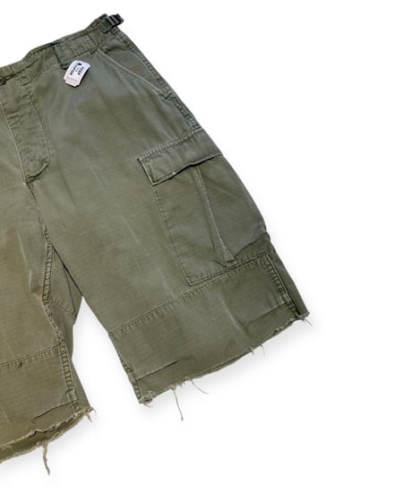 【USED】1980s US ARMY ジャングルファティーグパンツ M-R カットオフショーツ