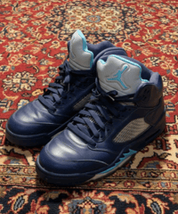 【USED】 NIKE  AIR JORDAN 5 RETRO HORNETS MIDNIGHT NAVY US9(27cm)
