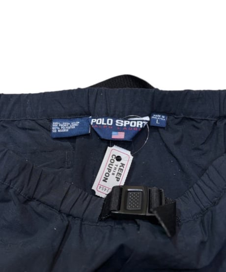 【USED】1990s POLO SPORTS RLX ナイロンパンツ BLACK Lサイズ