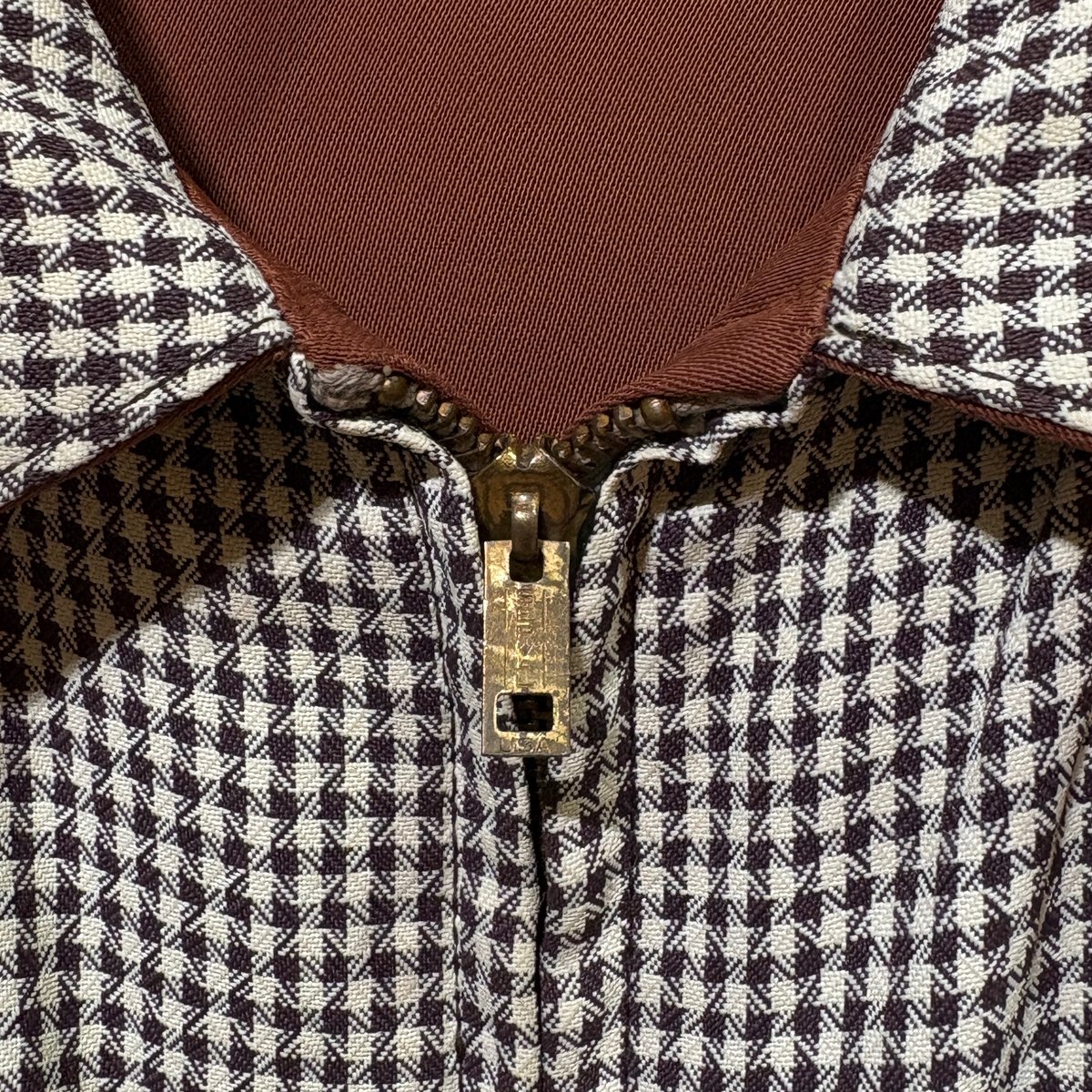 50s WEATHERCREST ギャバジャケット リバーシブル 千鳥格子X