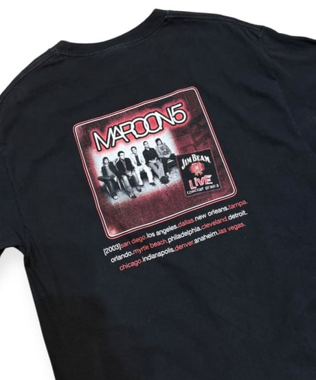 【USED】2000s MAROON 5 SS T-SHIRTS BLACK Lサイズ USA製