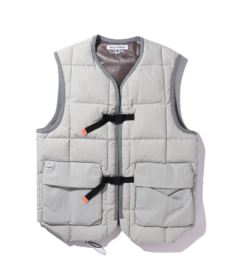 【NEW ITEM】 HELLA GREEN “Ripstop Nylon Down Vest”