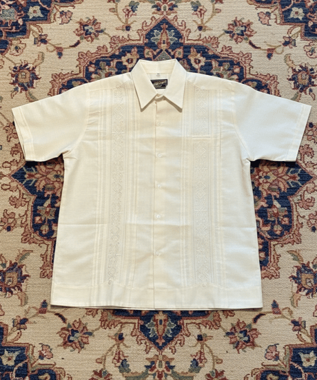 【NEW ITEM】ESTRELLA STANDARD S/S GUAYABERA キューバシャツ (ホワイト、ホワイト)