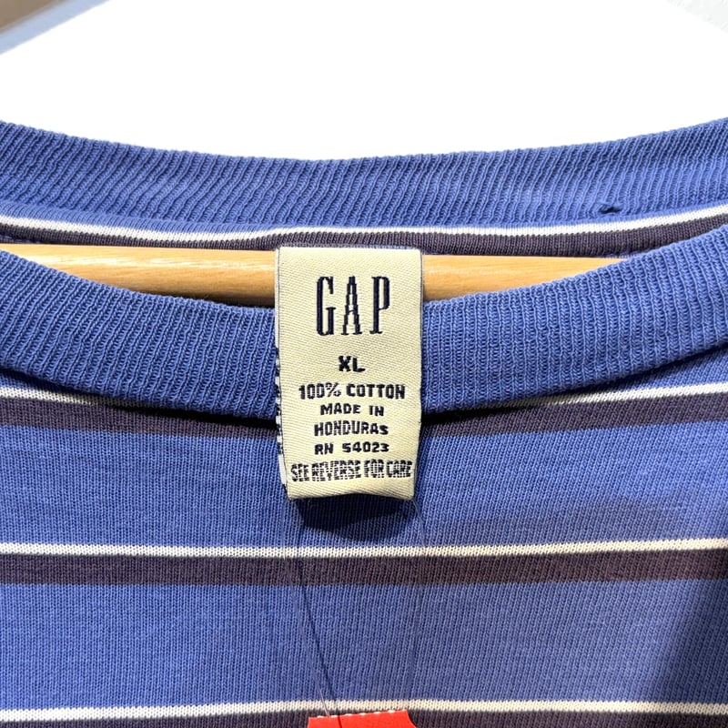 90s OLD GAP ボーダーTシャツ ブルーボーダー XLサイズ | ATR