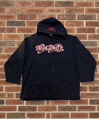 【USED】1990s Aerosmith エアロスミス プルオーバーフーディ BLACK Lサイズ アメリカ製 Giant製