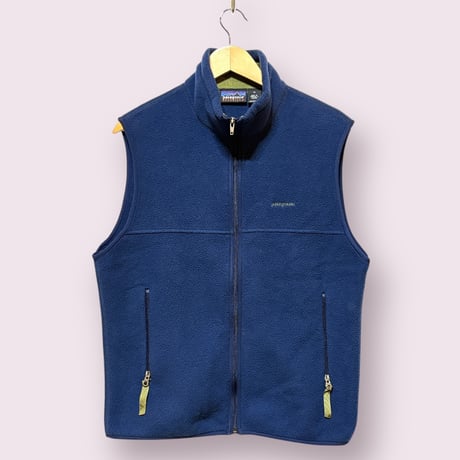 希少 雪なしタグ　90s　Patagonia パタゴニア　シェルドシンチラベスト 90s patagonia シェルドシンチラ ベスト 雪なしタグ スナップT L
