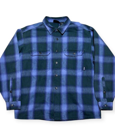 【USED】1990s Patagonia パタゴニア ヘビーフランネル ネイビーオンブレ Mサイズ ポルトガル製 美品