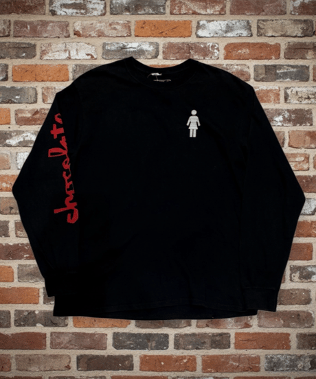 【USED】2000s GIRL x CHOCOLATE LS T-SHIRTS BLACK Lサイズ USA製