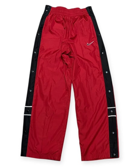 【USED】1990s NIKE ナイロンセットアップ RED ジャケットXL、パンツMサイズ